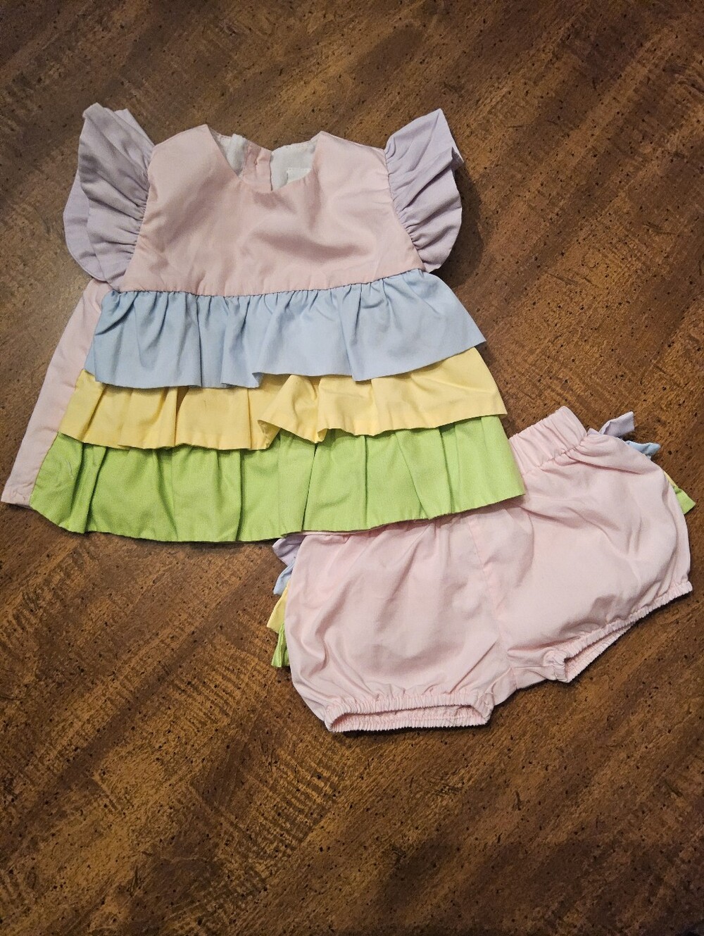 The Yellow Lamb Pink Colorful Ruffled Baby Set